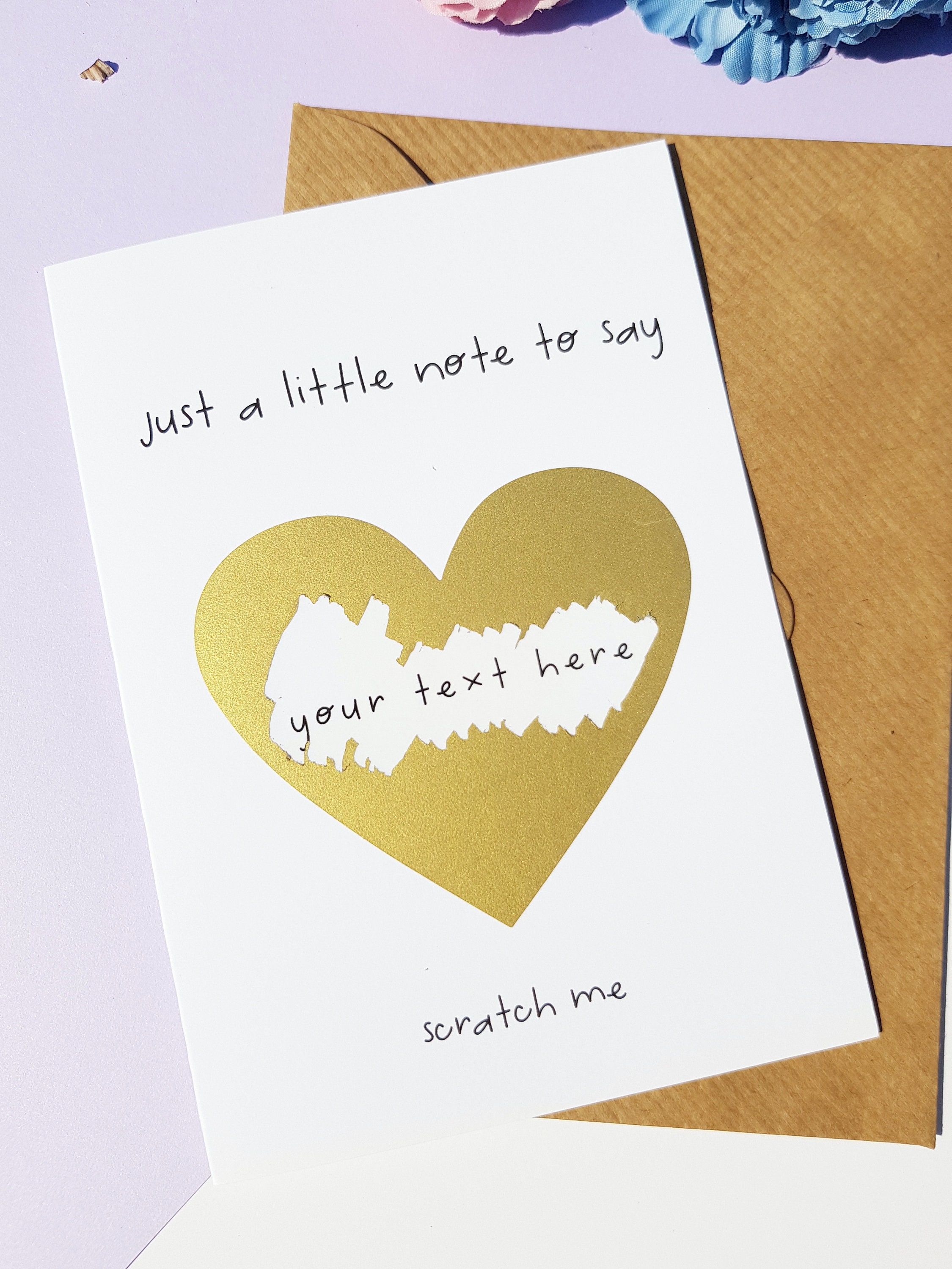 Personalised Just a Little Note to Say Card Just a Little - Etsy UK