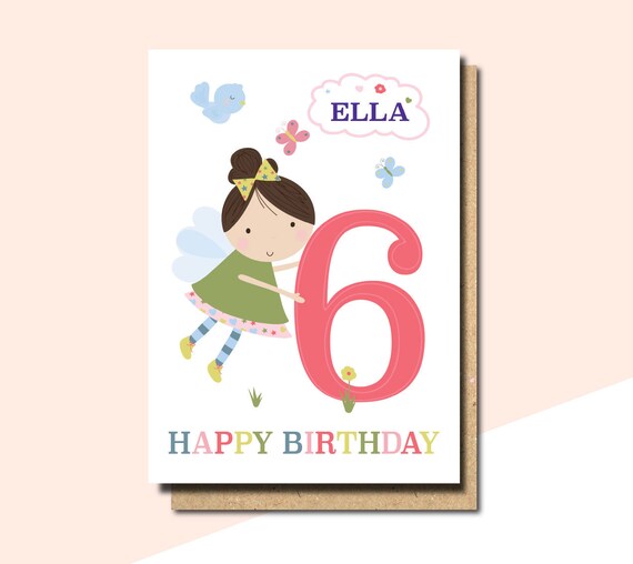 6TH Birthday Card Girl 6TH Birthday Card Daughter 6TH | Etsy