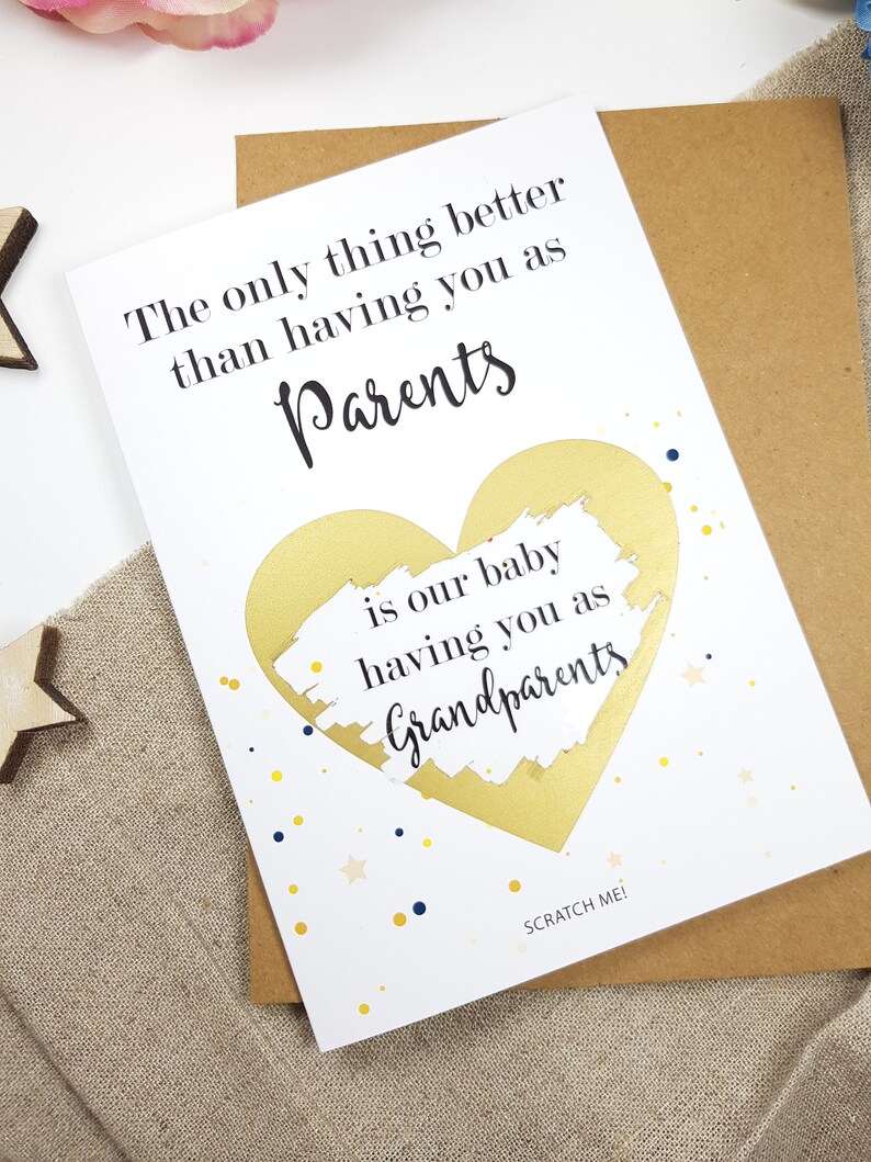 Pregnancy Announcement Card Grandparents Pregnancy Reveal Etsy UK