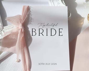 à ma belle mariée le jour de notre mariage, carte pour la mariée du marié, carte personnalisée pour la future épouse le jour de notre mariage, ri-70
