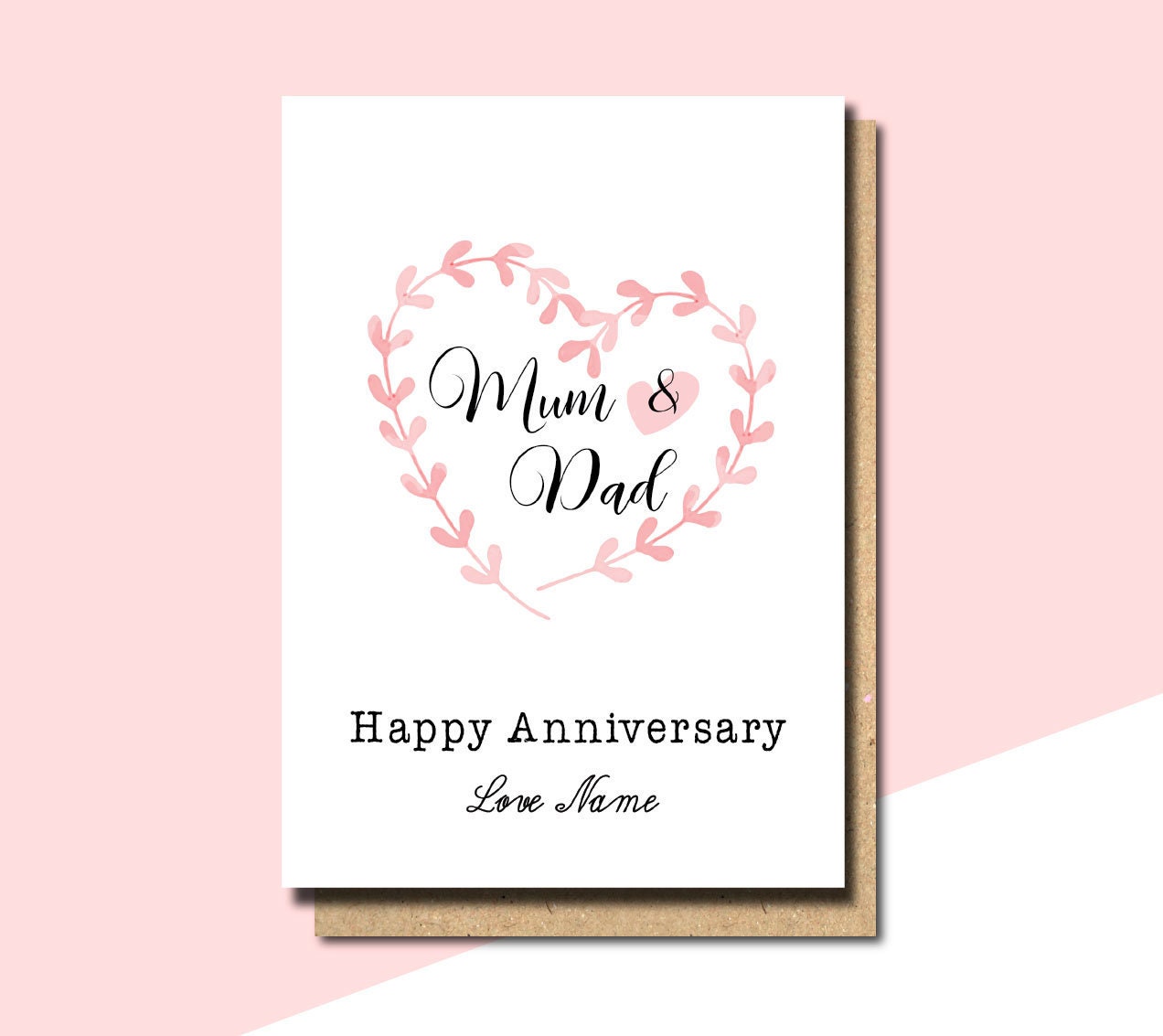 Anniversary Card Mum and Dad Parents Anniversary Card Mom - Etsy