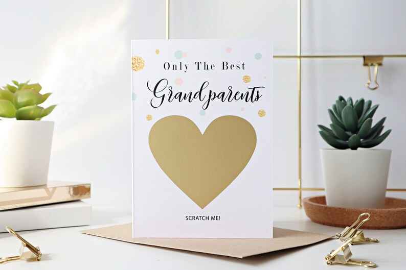 Cornice portafoto in legno con scritta in inglese Grandparents Get