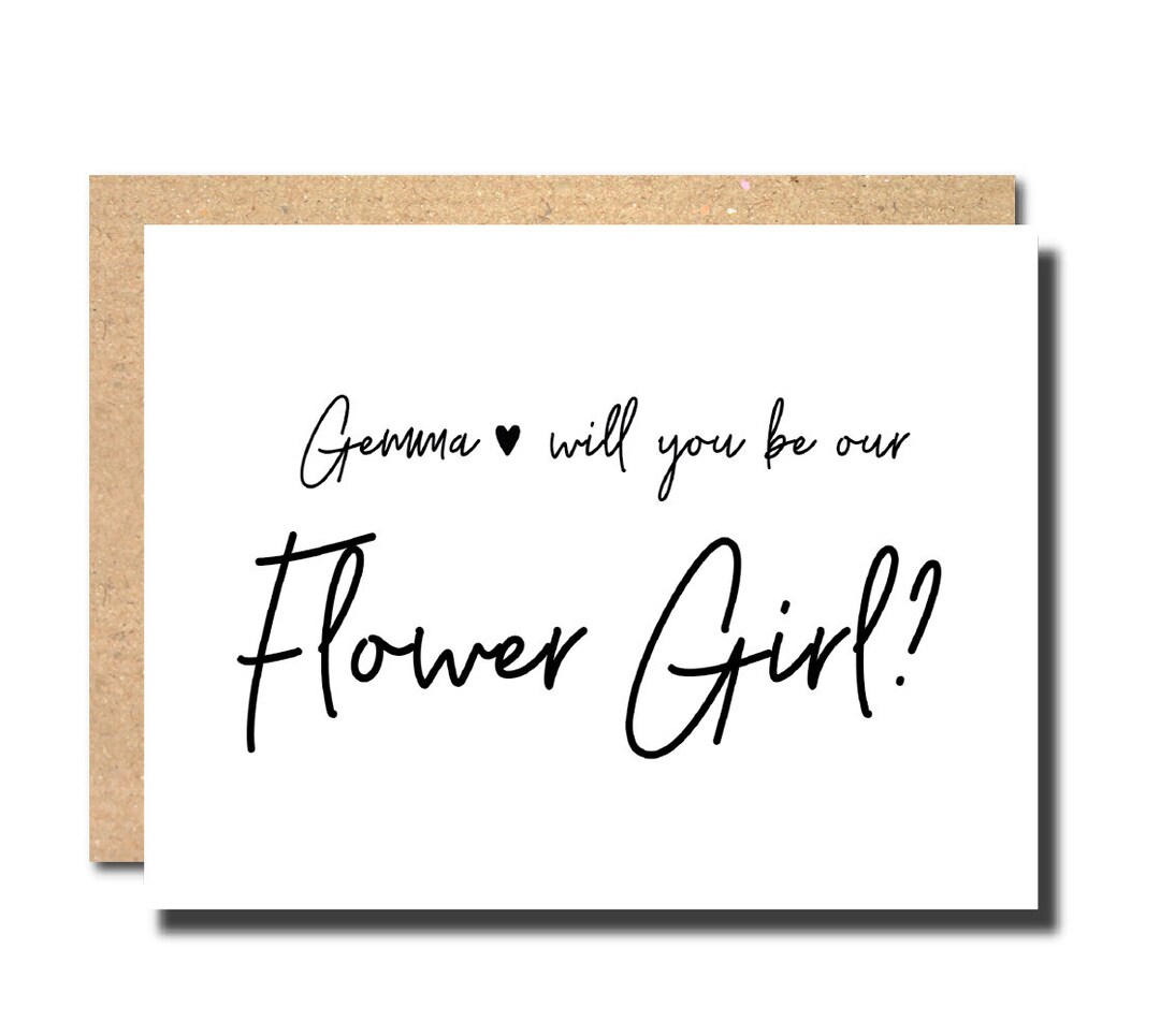 Flower Girl Proposal Card Personalised Flower Girl Will You Etsy UK