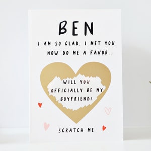 Personalised Will You Be My Girlfriend Card, Will You Be My, Proposal  Cards, First Girlfriend, Card With Envelope and Wax Seal WY013 