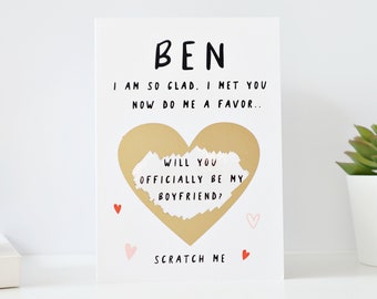 Will you be my boyfriend scratch Card, Will you be my boyfriend card, Will you be my boyfriend ideas, be my girlfriend card, w04