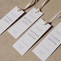 Simple Reserved Seat Tag for Wedding, reserved wedding chair name tag, minimalist wedding reserved seating tags, seat reservation sign TG-07 product logo