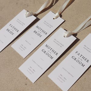 Simple Reserved Seat Tag for Wedding, reserved wedding chair name tag, minimalist wedding reserved seating tags, seat reservation sign TG-07