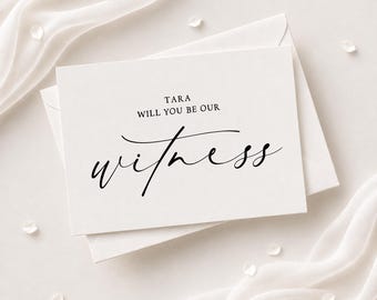 Personalised Witness Proposal Card, Will You Be Our Witness Card, Wedding Witness Invitation, Civil Ceremony Card, Witness Cards, EM-17