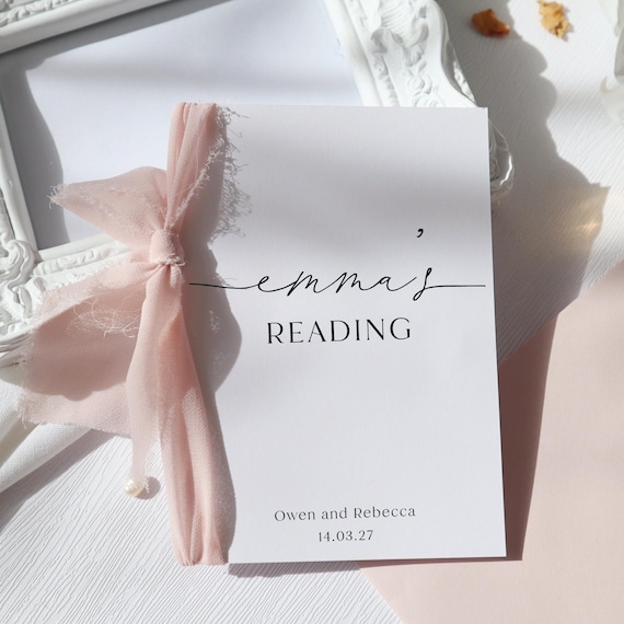Personalised Wedding Reading Poem Card, wedding reading poem card, reader wedding card, reading card, wedding reading card, poem card, rk-20
