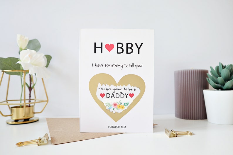 Pregnancy Announcement Card for Husband Scratch off Card Etsy UK