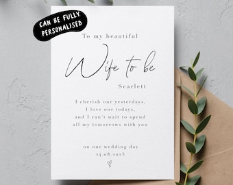 wedding day card for my wife, wedding day card for wife, wedding day card for wife to be, personalised wedding day card, withpuns, co-a20