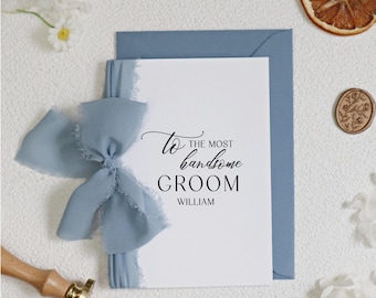 Personalised Wedding Day Card For Groom, Letter To Husband To Be, Luxury on your wedding day Card, husband to be card, wedding gifts, nf-50