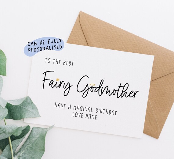 Godmother Birthday Card Fairy Godmother Birthday Card - Etsy UK