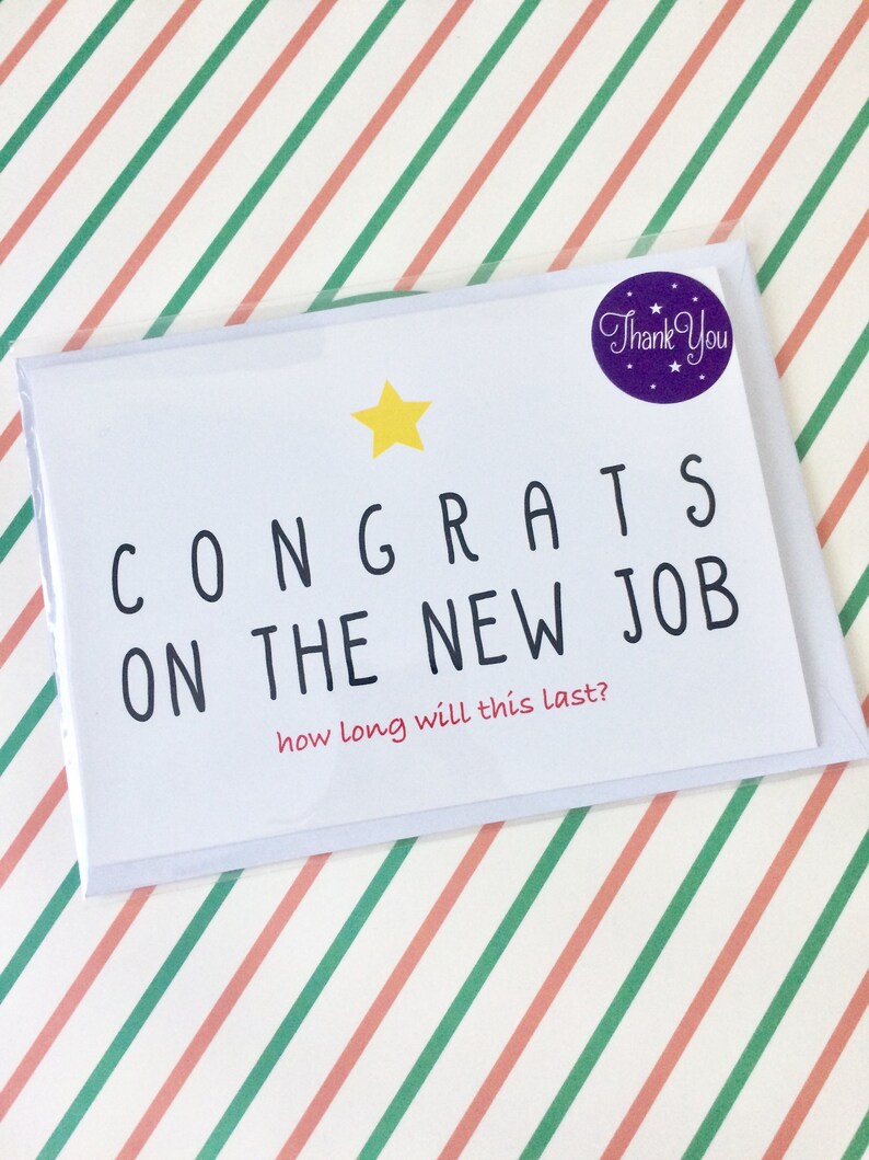 funny new job card funny farewell card good luck card card