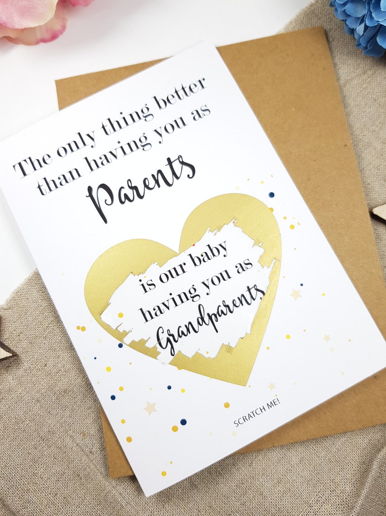 Pregnancy Announcement Card Grandparents Pregnancy Reveal Etsy UK