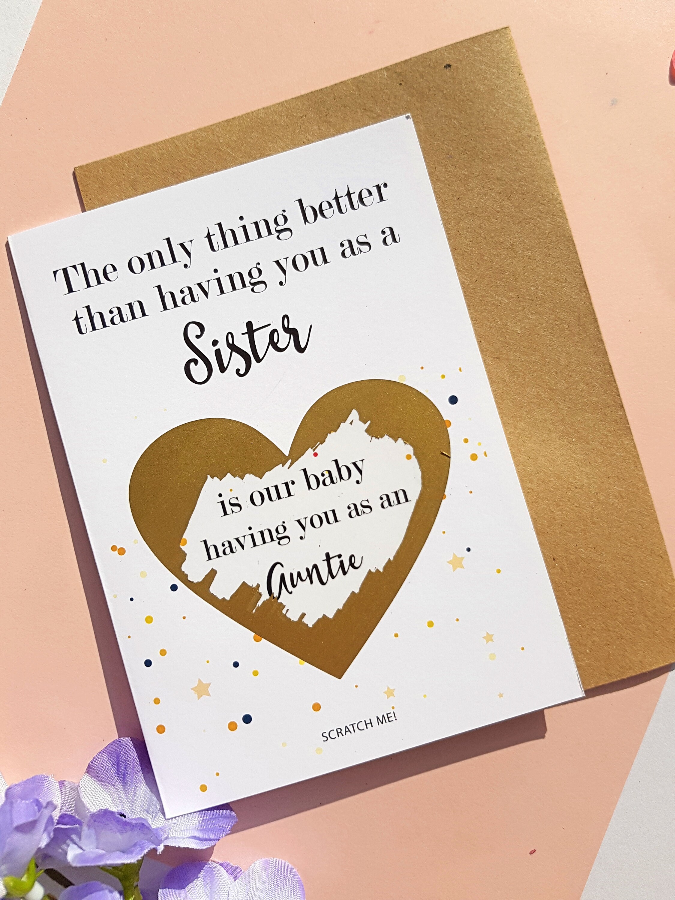 Pregnancy Announcement Card for Sister Pregnancy Reveal Card - Etsy