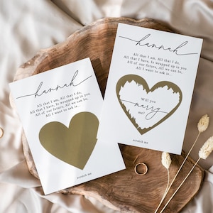 Surprise proposal scratch card, will you marry me card, wedding proposal card, wedding engagement cards, girlfriend proposal boyfriend, NS02