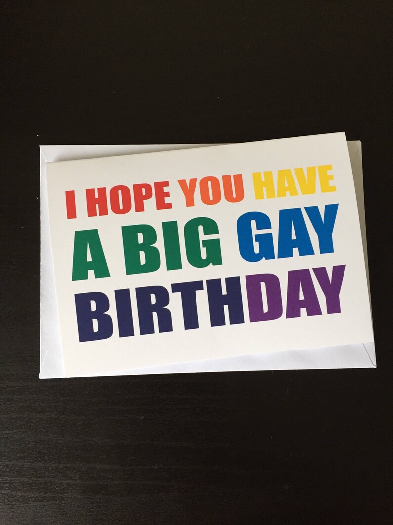 Funny Gay Birthday Card Funny Gay Happy Birthday Card Card Etsy UK