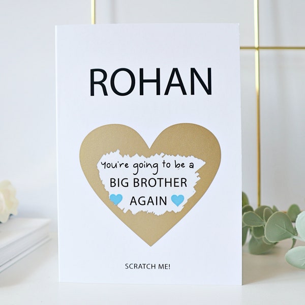 big brother again card, going to be a big brother card, big brother card, Pregnancy announcement Card, Pregnancy scratch card, withpuns PA62