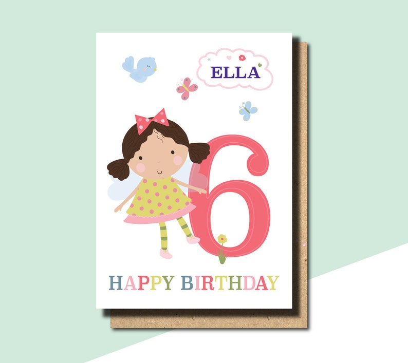 6TH Birthday Card Girl 6TH Birthday Card Daughter 6TH | Etsy