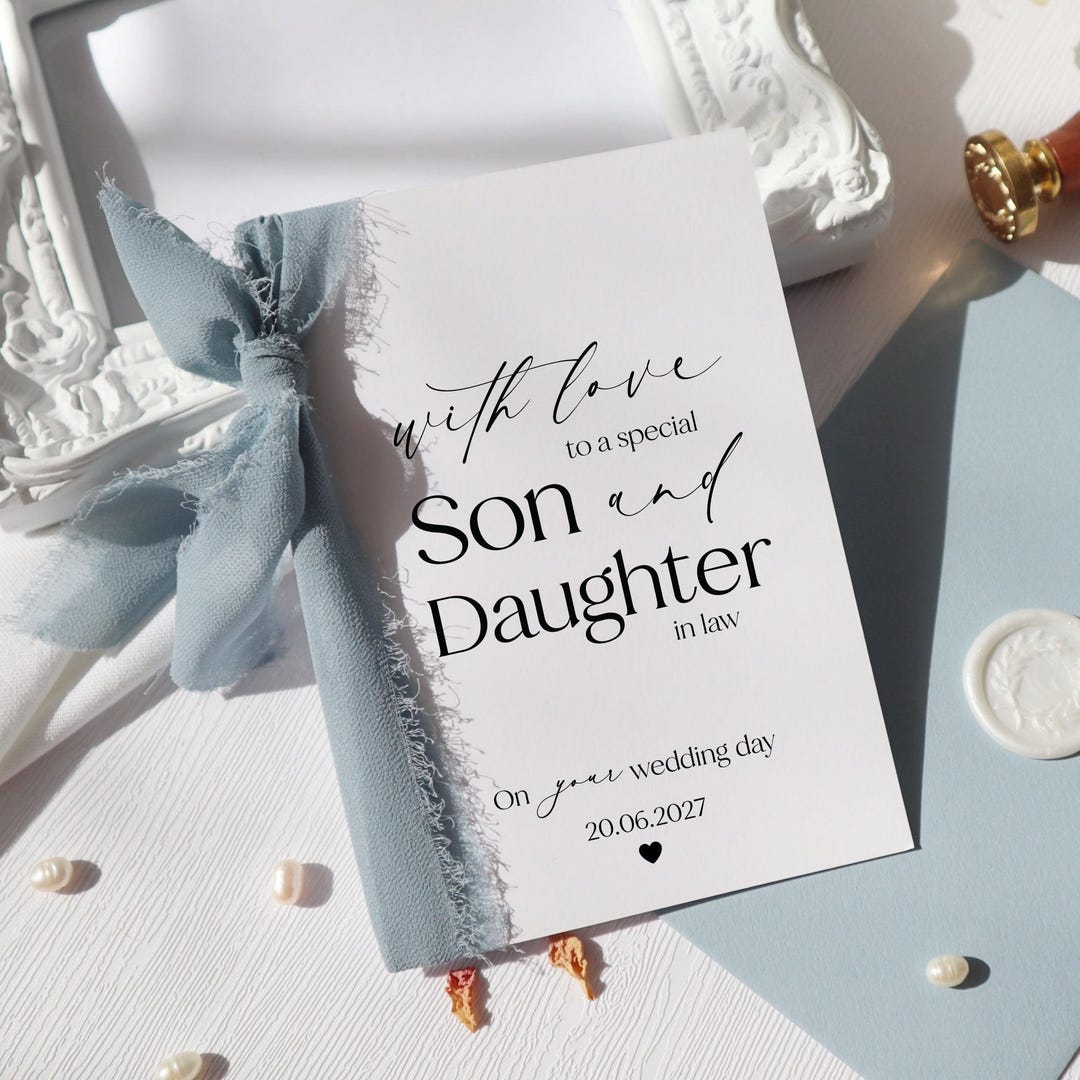 Son and Daughter in Law Wedding Day Card, Son and Son in Law Wedding ...