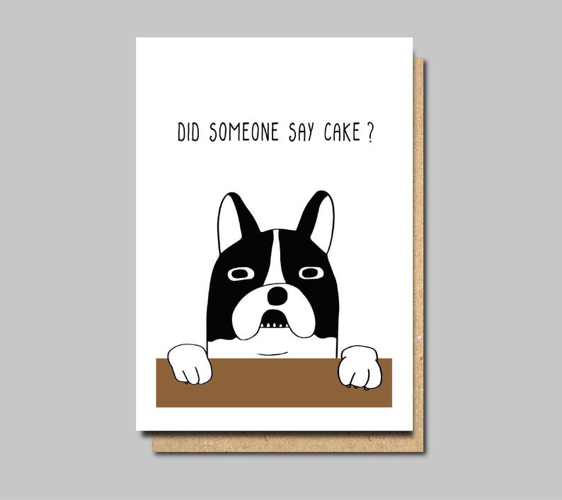 Funny birthday card funny dog card dog birthday card vegan Etsy