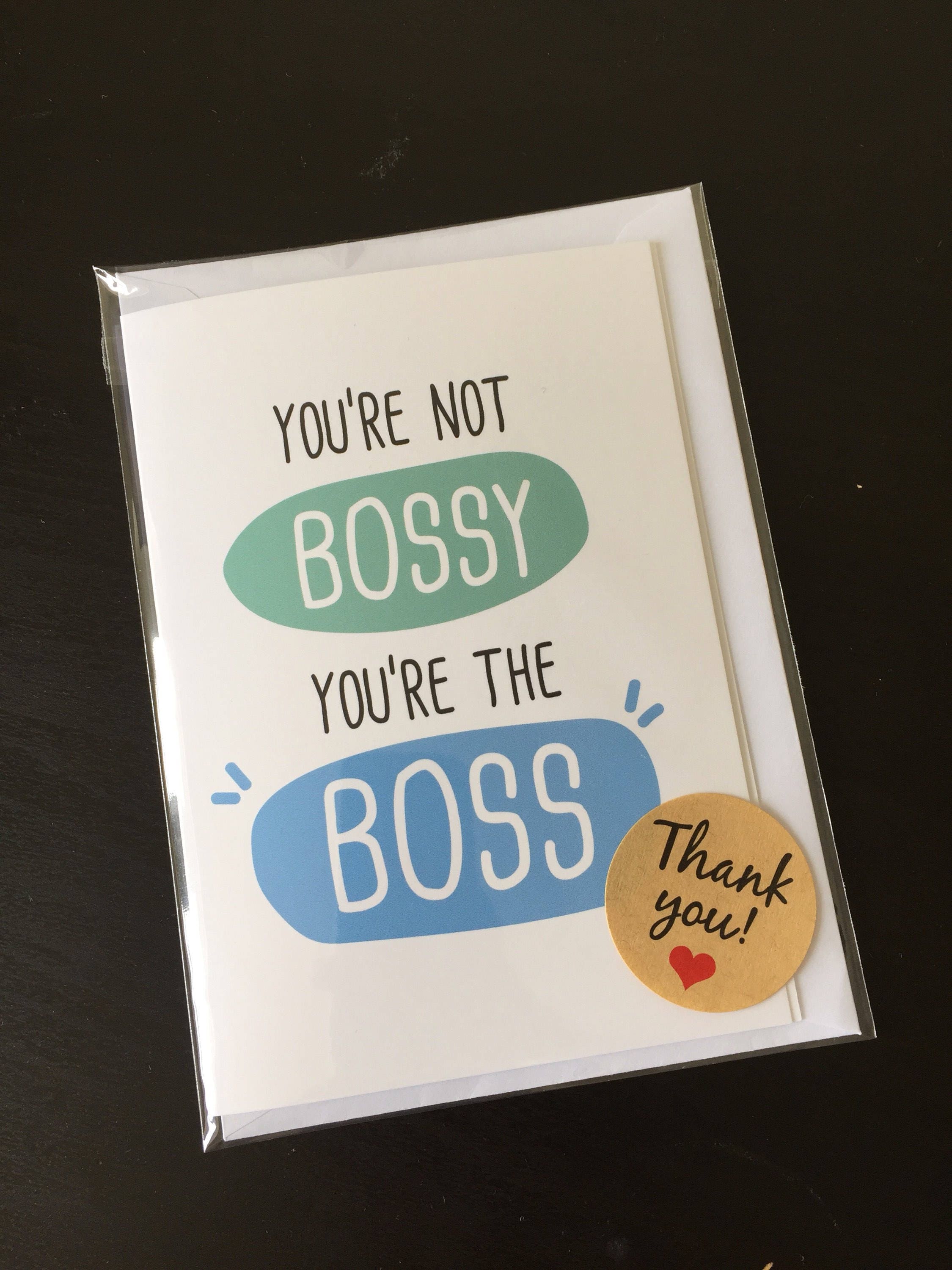 Card for Boss Boss leaving card Funny Boss Birthday card Etsy
