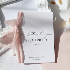 Best Friend wedding day card, bestie wedding cards, wedding card for best friend, wedding card for bestie, a letter to best friend, fj-36