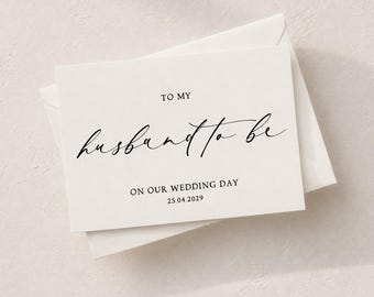 To My Husband To Be Card, Wedding Day Card For Groom, Personalised Future Husband Card, Romantic Wedding Morning Gift, EM-18
