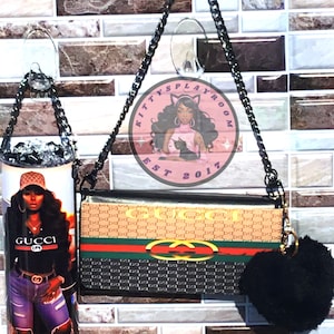 Clutch purse tumbler Set Black woman