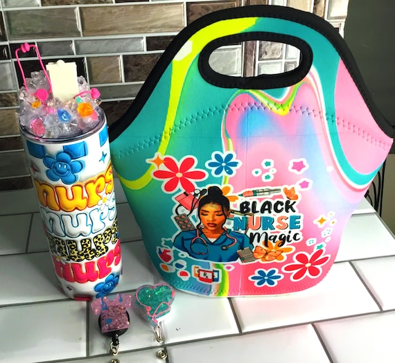 Custom Lunch Tote W Matching Tumbler Etsy