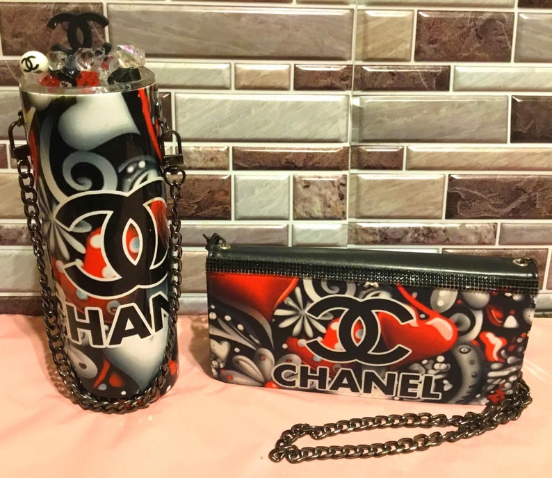 Clutch purse tumbler Set Black