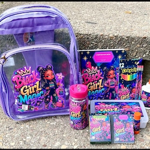 Personalized School Supplies Bundle | Custom Backpack Set | Notebook, Pencil Box, Water Bottle & School Essentials