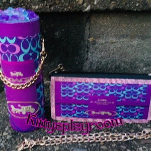 Clutch purse tumbler Set Purple