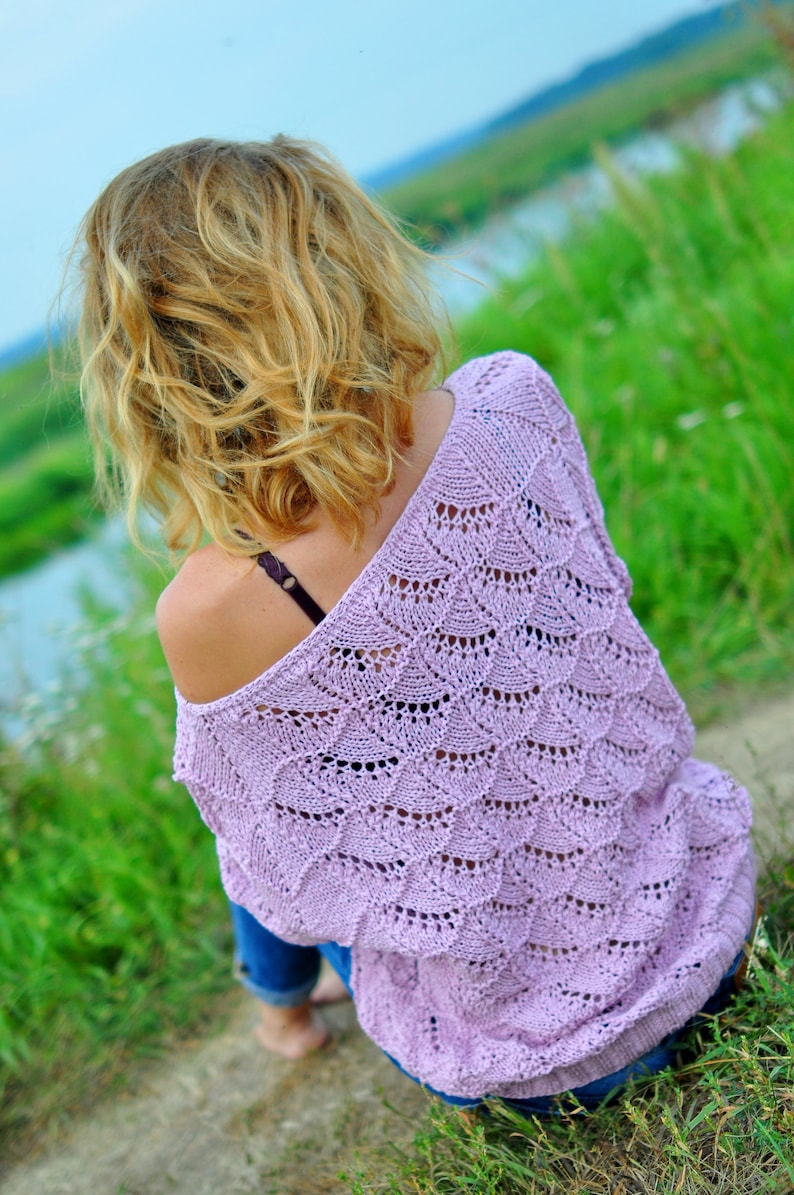 Knitted Lace Sweater for Women Very Pretty Summer Sweater Etsy