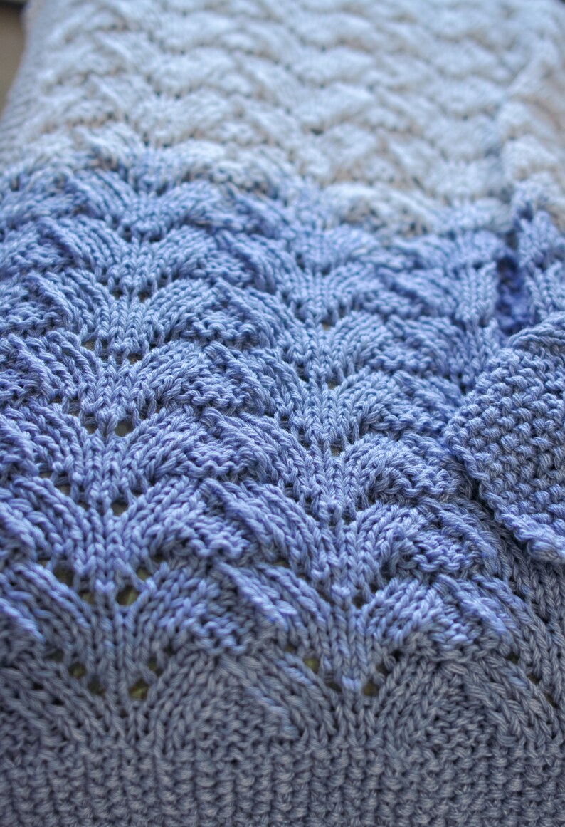 Plaid Bebe Tricotee Une Couverture A La Main Fait Avec Des Etsy