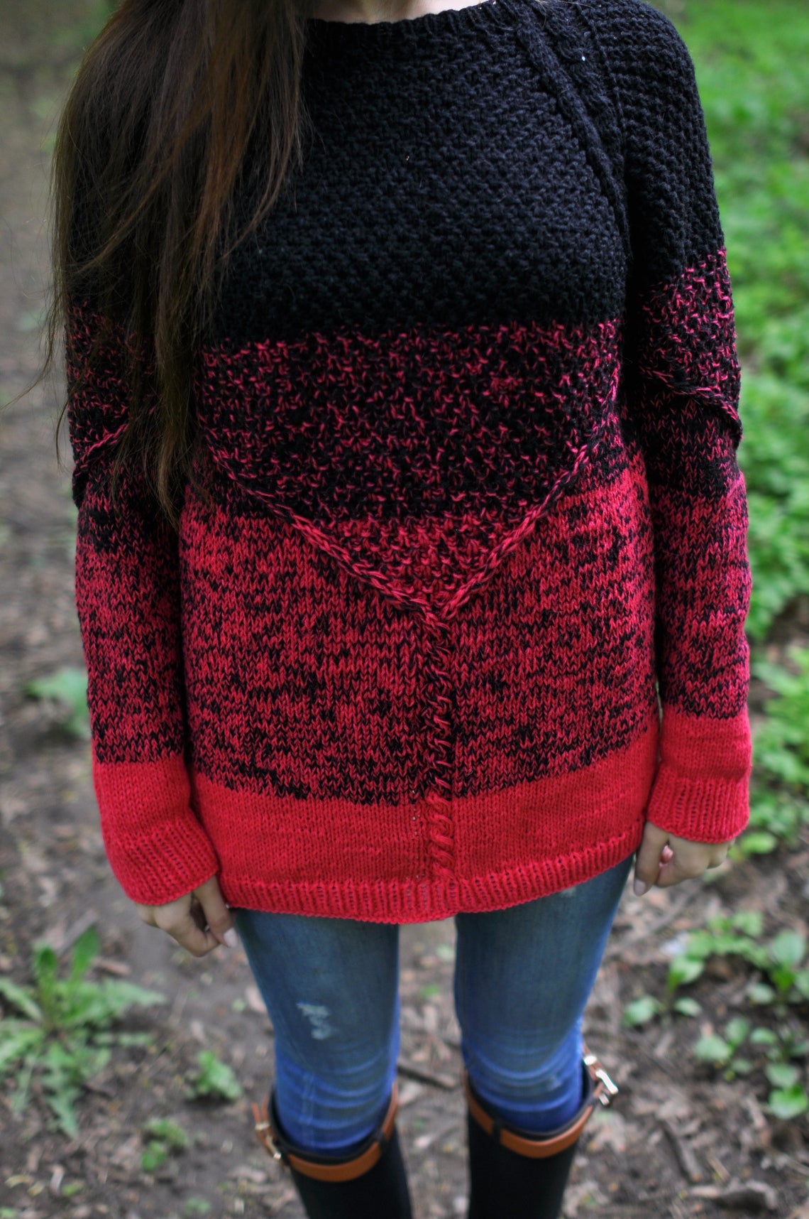 Knitted a women sweater handmade Etsy