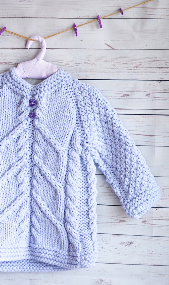 Baby knitted sweater very soft handmade work pretty little Etsy