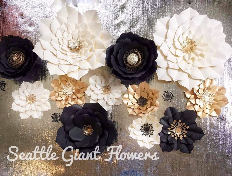 PAPER FLOWERS SET. Special Price2 Giant 2 Medium 8 Small Etsy