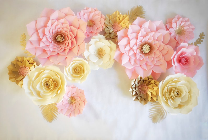 PAPER FLOWERS SET. Special Price2 Giant 2 Medium 8 Small Etsy