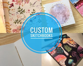 Custom Hand made bound Sketchbooks