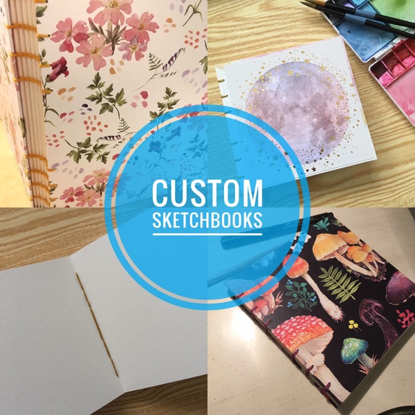 Custom Hand made bound Sketchbooks
