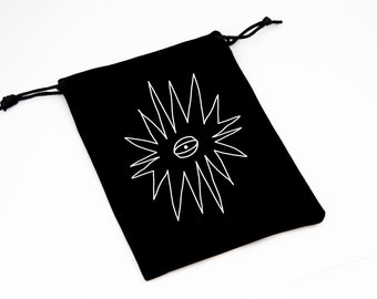 The Portent Tarot-zakje: zwart fluwelen kaartzakje (5 x 7 inch)