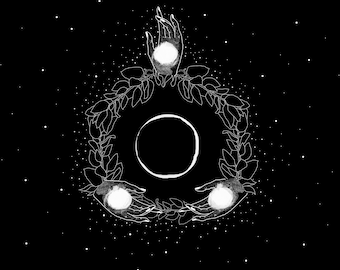 The Intuitive Night Goddess Tarot Cloth / Altar Cloth