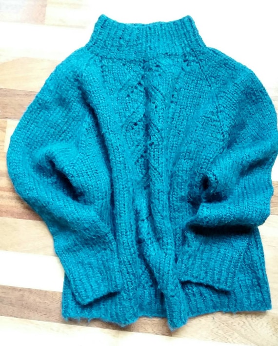 teal knitted jumper