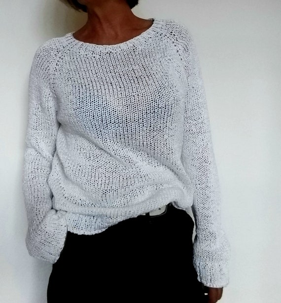 white summer sweater