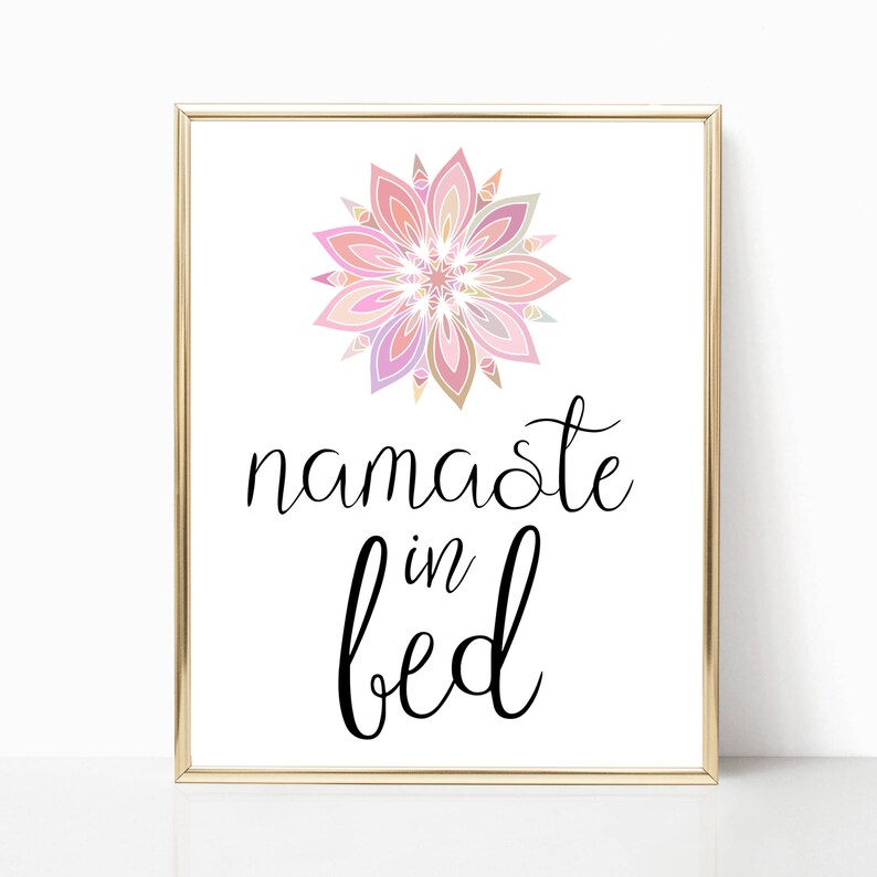 Namaste in Bed 8x10 Printable Instant Download Namaste in - Etsy