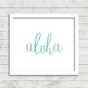 Aloha Watercolor 8x10 Printable Wall Art, Instant Download, Ombre ...
