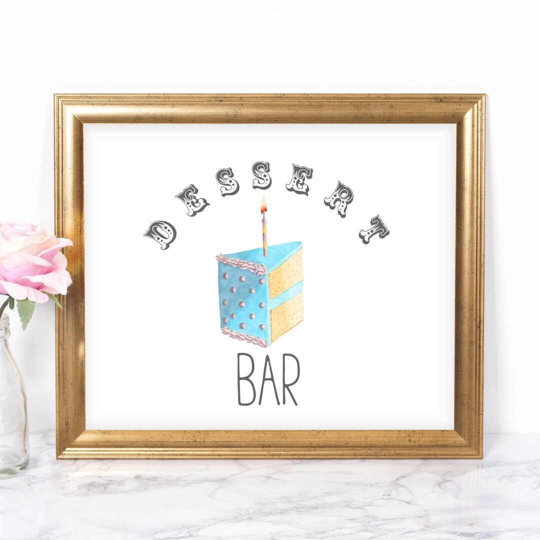 Dessert Bar Party 8x10 Printable, Instant Download, Birthday Cake Party ...