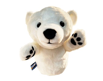 Polar Bear Golf Driver Head Cover: Handmade Plush Animal